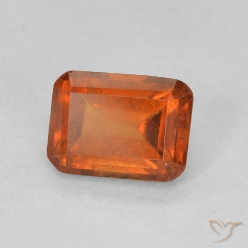 9,17 ctw natürlicher rötlich-orange Hessonit-Granat, Oktagonschliff, VS