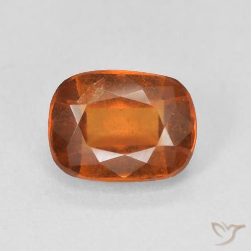 2.17ct Natürlicher rötlich-orange Hessonit-Granat, Kissen, VS