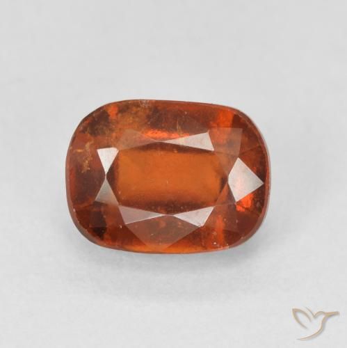 2.43ct Natürlicher rötlich-orange Hessonit-Granat, Kissen, VS