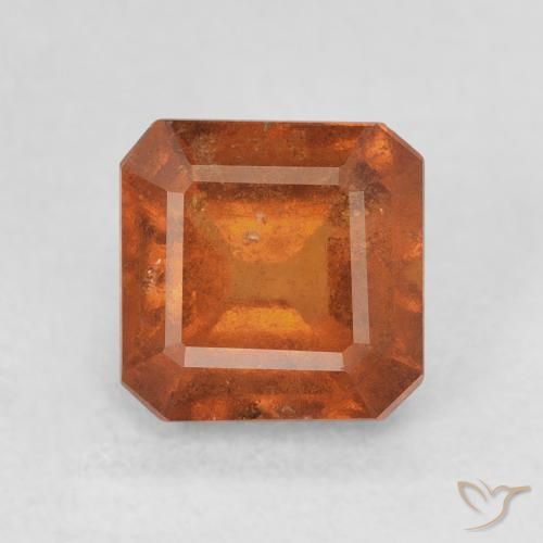 2.03ct Natürlicher tieforange Hessonit-Granat, Smaragdschliff, VS