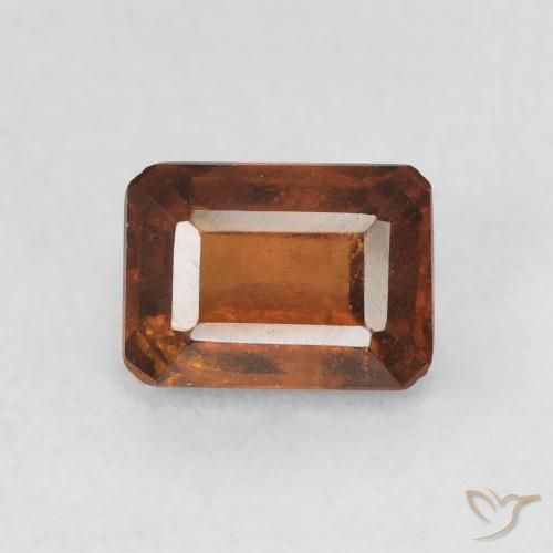 1.38ct Natürlicher Feuerorange Hessonit-Granat, Smaragdschliff, VS