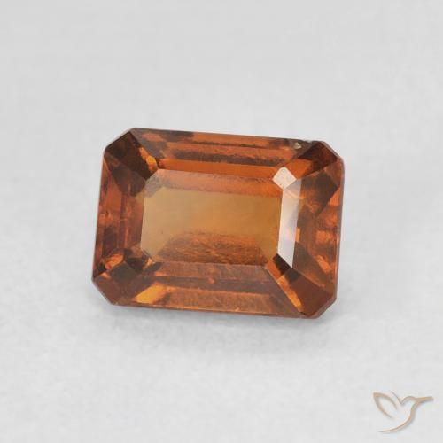 9,17 ctw natürlicher rötlich-orange Hessonit-Granat, Oktagonschliff, VS