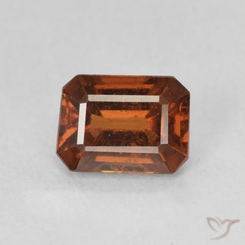 1.18ct Natürlicher Mittelorange Hessonit-Granat, Smaragdschliff, VVS-VS