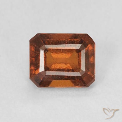 1.04ct Natürlicher Amber Orange Hessonit-Granat, Smaragdschliff, VVS-VS