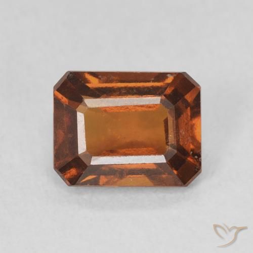 1.50ct Natürlicher tieforange Hessonit-Granat, Smaragdschliff, VVS-VS