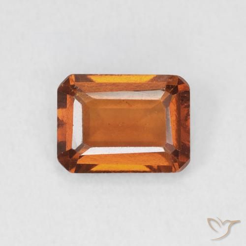 1.40ct Natürlicher tieforange Hessonit-Granat, Smaragdschliff, VVS-VS