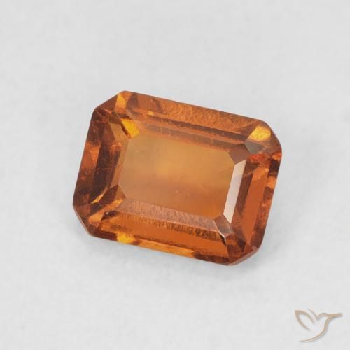 9,17 ctw natürlicher Medium Dark-Orange Hessonit-Granat, Oktagonschliff, VVS-VS