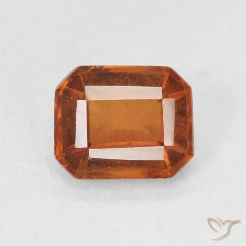 1.71ct Natürlicher tieforange Hessonit-Granat, Smaragdschliff, VS
