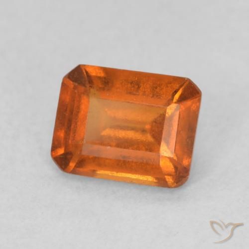 9,17 ctw natürlicher Medium Dark-Orange Hessonit-Granat, Oktagonschliff, VS