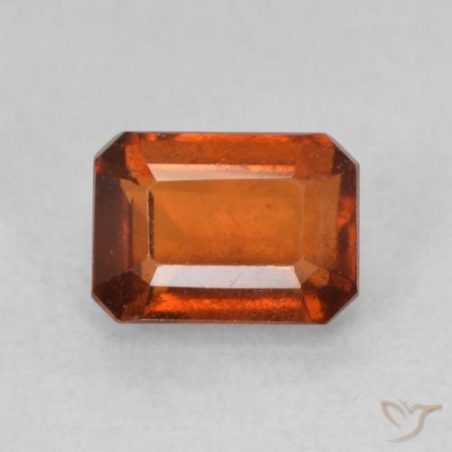 1.50ct Natürlicher Mittelorange Hessonit-Granat, Smaragdschliff, VS