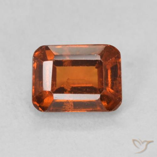 1.41ct Natürlicher Mittelorange Hessonit-Granat, Smaragdschliff, VS