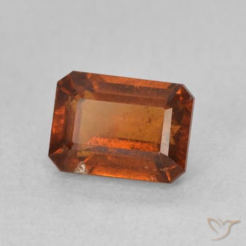 9,17 ctw natürlicher rötlich-orange Hessonit-Granat, Oktagonschliff, VS-SI