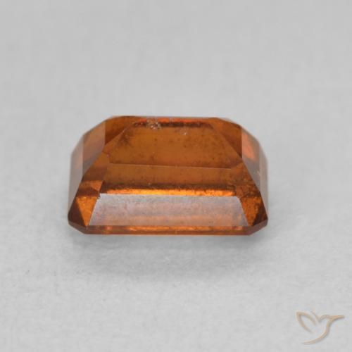 9,17 ctw natürlicher rötlich-orange Hessonit-Granat, Oktagonschliff, VS-SI