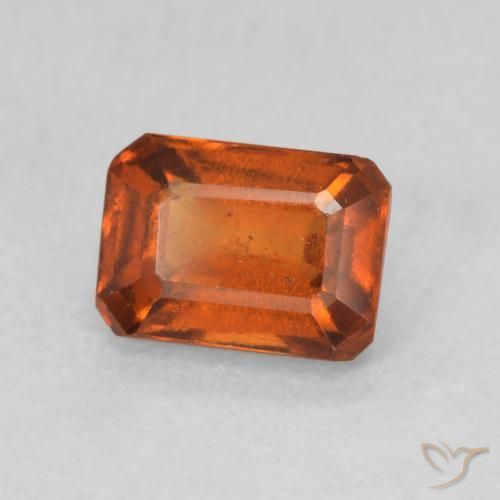 9,17 ctw natürlicher rötlich-orange Hessonit-Granat, Oktagonschliff, VS-SI
