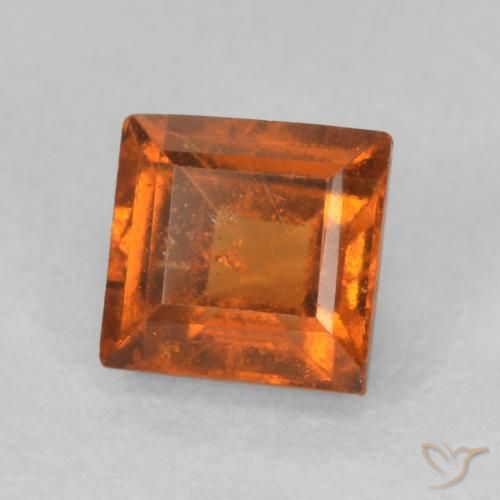 9,17 ctw natürlicher rötlich-orange Hessonit-Granat, Quadrat, VS-SI