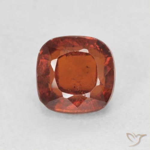 0.94ct Natürlicher rötlich-orange Hessonit-Granat, Kissen, VS