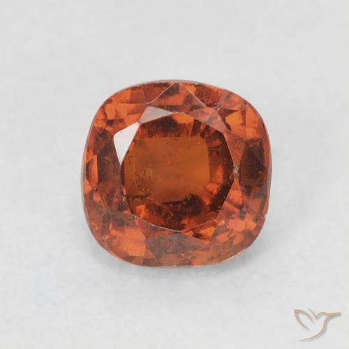 0.96ct Natürlicher rötlich-orange Hessonit-Granat, Kissen, VS