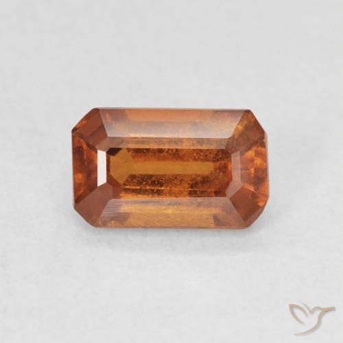1.04ct Natürlicher Medium Dark-Orange Hessonit-Granat, Smaragdschliff, VVS
