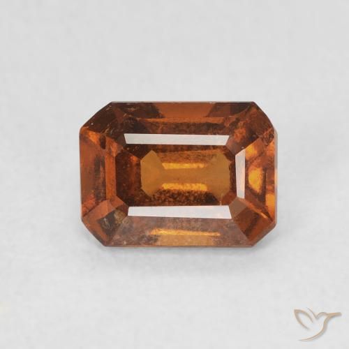 1.02ct Natürlicher tieforange Hessonit-Granat, Smaragdschliff, VVS