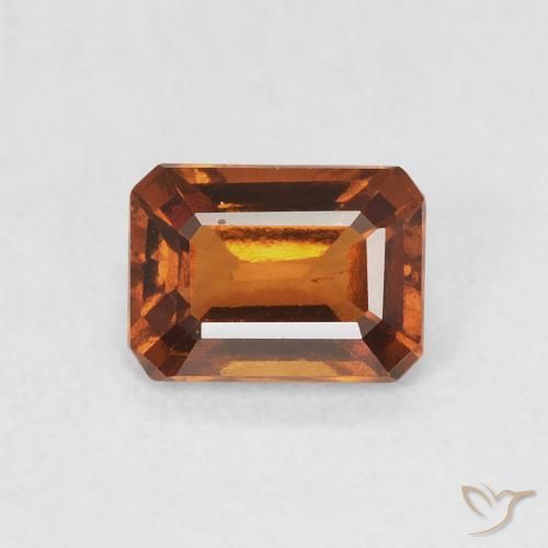 0.90ct Natürlicher rötlich-orange Hessonit-Granat, Smaragdschliff, VVS