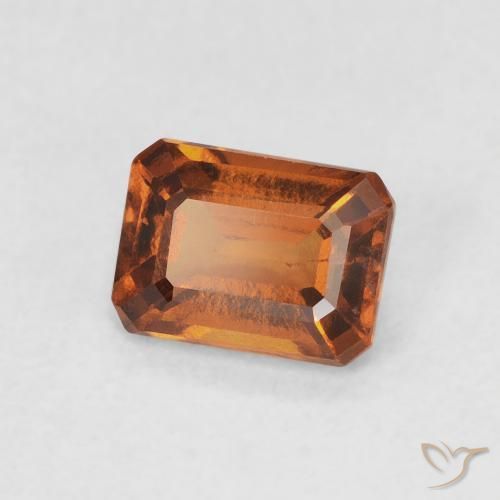 9,17 ctw natürlicher rötlich-orange Hessonit-Granat, Oktagonschliff, VVS