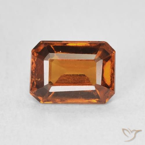 1.27ct Natürlicher rötlich-orange Hessonit-Granat, Smaragdschliff, VVS