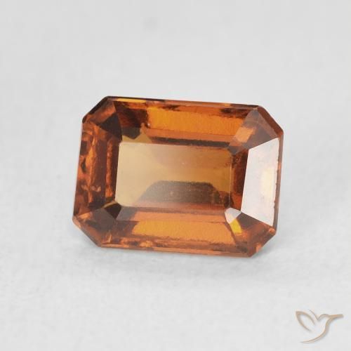 9,17 ctw natürlicher rötlich-orange Hessonit-Granat, Oktagonschliff, VVS