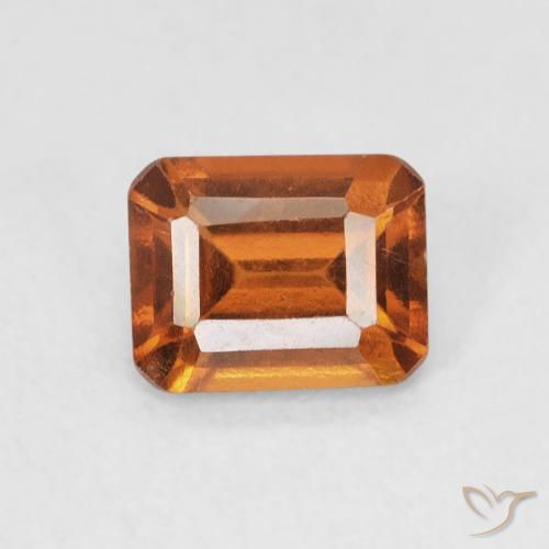 1.07ct Natürlicher tieforange Hessonit-Granat, Smaragdschliff, VS-SI