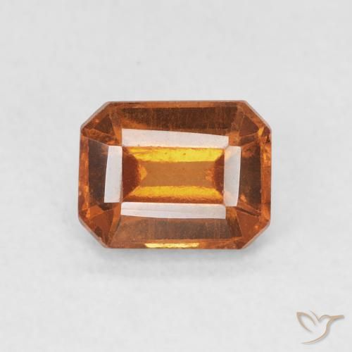 1.20ct Natürlicher orange-braun Hessonit-Granat, Smaragdschliff, VS-SI