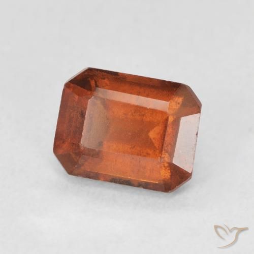 9,17 ctw natürlicher rötlich-orange Hessonit-Granat, Oktagonschliff, VS-SI