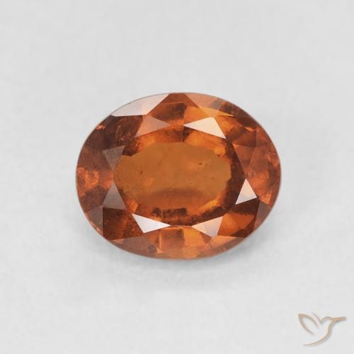 1.77ct Natürlicher Medium Dark-Orange Hessonit-Granat, Oval, VS