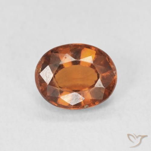 1.23ct Natürlicher Medium Dark-Orange Hessonit-Granat, Oval, VS