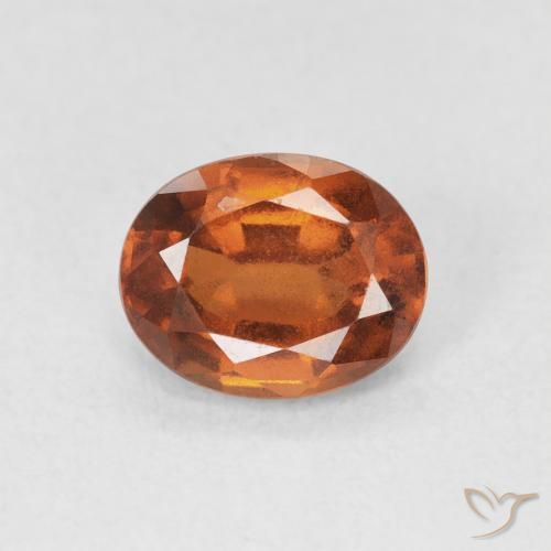 1.59ct Natürlicher Medium Dark-Orange Hessonit-Granat, Oval, VS