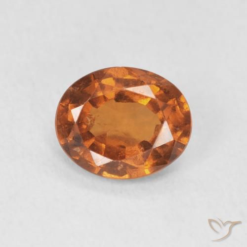 1.36ct Natürlicher Medium Dark-Orange Hessonit-Granat, Oval, VS