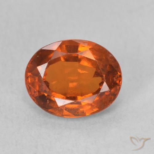 1.39ct Natürlicher Amber Orange Hessonit-Granat, Oval, VS-SI