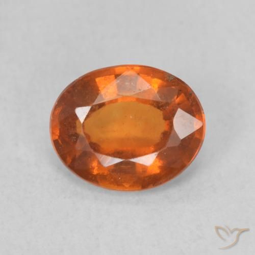 1.15ct Natürlicher Medium Dark-Orange Hessonit-Granat, Oval, VS-SI