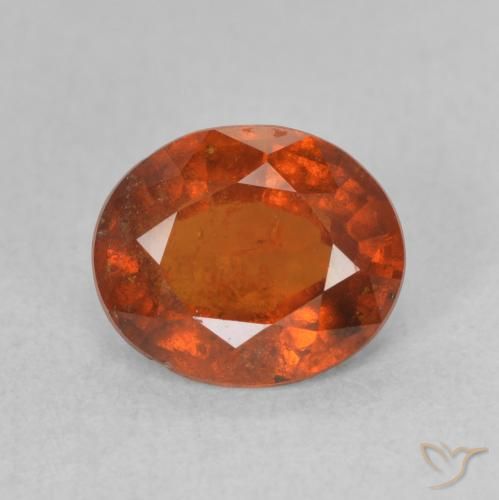 1.85ct Natürlicher Mittelorange Hessonit-Granat, Oval, VS-SI