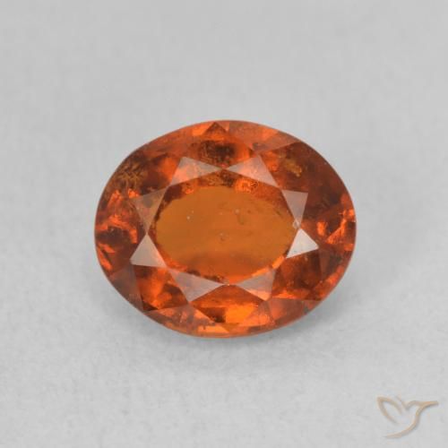 1.65ct Natürlicher rötlich-orange Hessonit-Granat, Oval, VS-SI
