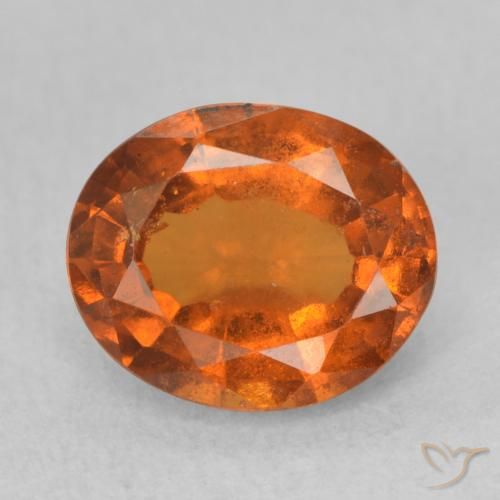2.23ct Natürlicher rötlich-orange Hessonit-Granat, Oval, VS-SI