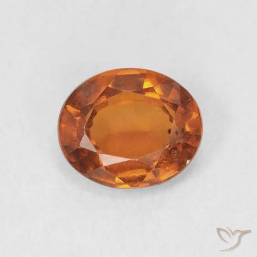 1.32ct Natürlicher tieforange Hessonit-Granat, Oval, VS