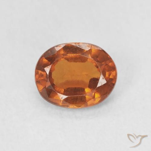 1.18ct Natürlicher Medium Dark-Orange Hessonit-Granat, Oval, VS
