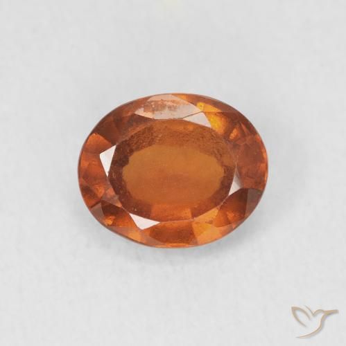 1.48ct Natürlicher rötlich-orange Hessonit-Granat, Oval, VS