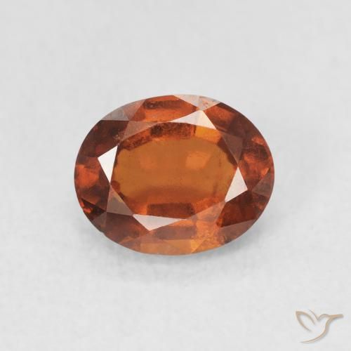 1.39ct Natürlicher Amber Orange Hessonit-Granat, Oval, VS
