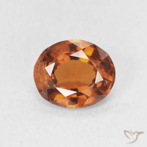 1.44ct Natürlicher Amber Orange Hessonit-Granat, Oval, VS-SI