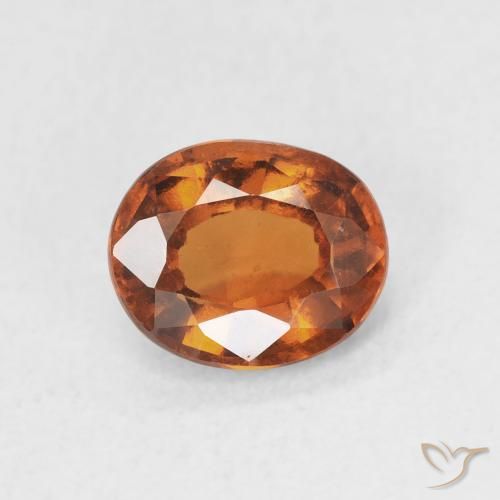1.48ct Natürlicher Medium Dark-Orange Hessonit-Granat, Oval, VS