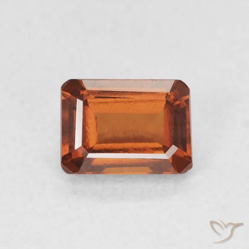 1.28ct Natürlicher Mittelorange Hessonit-Granat, Smaragdschliff, VVS-VS