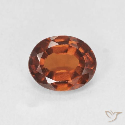 1.40ct Natürlicher rötlich-orange Hessonit-Granat, Oval, VVS-VS