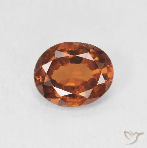 1.17ct Natürlicher rötlich-orange Hessonit-Granat, Oval, VVS-VS