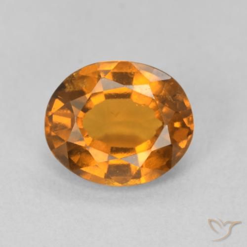 1.69ct Natürlicher Mittelorange Hessonit-Granat, Oval, VS-SI