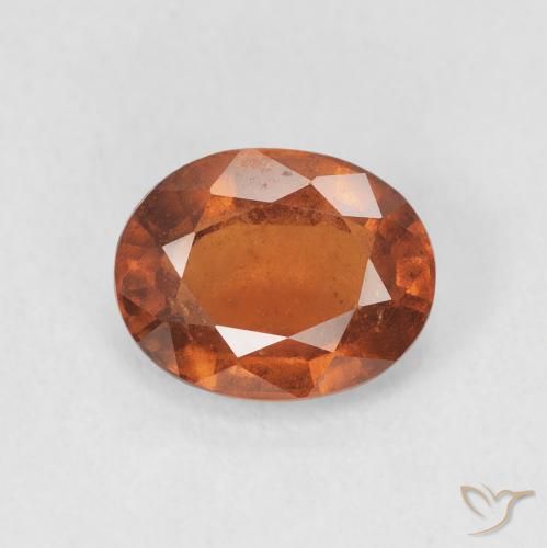 2.04ct Natürlicher Medium Dark-Orange Hessonit-Granat, Oval, VS-SI
